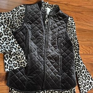 Chico’s Velvet Quilted Vest